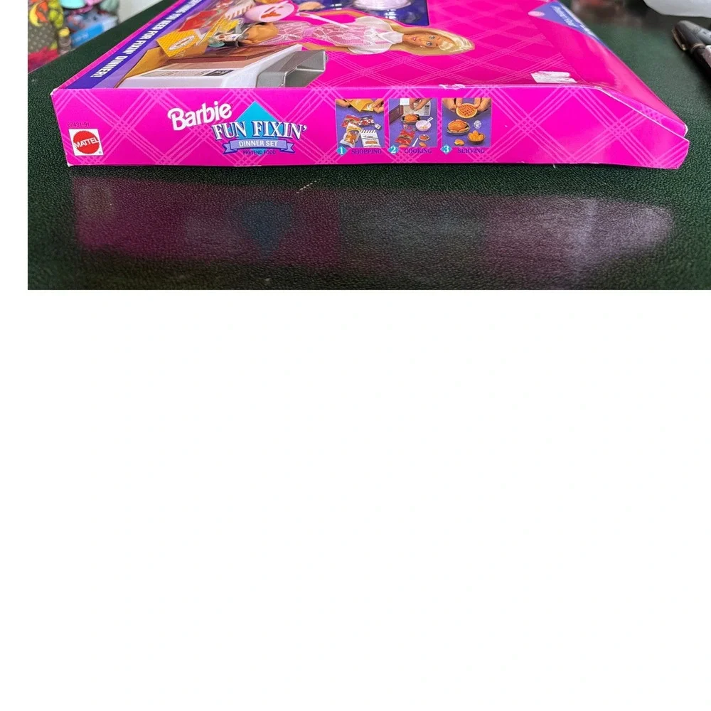 Vintage 1996 Barbie Fun Fixin Dinner Set Pretend Food 3-in-1 Super Set 67431-91
